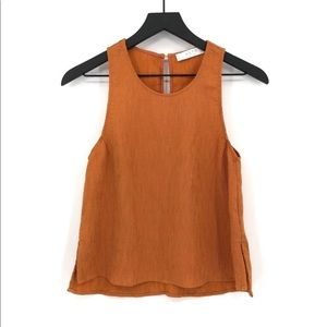 ASTR Berlin Ribbed Tank Top Orange XS